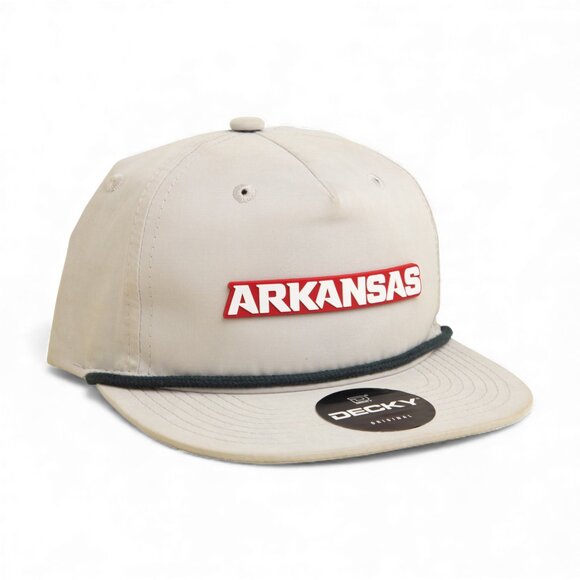 Arkansas Razorbacks ARKANSAS White 3D Classic Rope Hat- Grey/ Charcoal - Picture 1 of 3